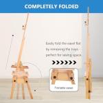 Falling in Art Large Wooden Painting Easel with Storage Drawer and Palettes, H-Frame Studio Easel Stand Holds Canvas up to 36 Inches, Suitable for Adults, Beginners, and Artists
