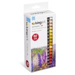 KINGART 60-Piece Oil Pastels Set, Soft Oil Pastels for Art Painting, Drawing, Blending, Art Supplies for Artists, Beginners, Students, Teachers