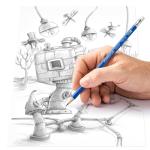 STAEDTLER Norica #2 HB Wood-Cased Pencil Set: 18 Pre-Sharpened Graphite Pencils with 1 Eraser & 1 Sharpener, Break-Resistant Lead, For Writing & Drawing, Blue, Ideal for Classroom, Home & Office