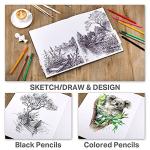 Sketchbook - Hardcover Sketch Pad, 8.5" x 11", Durable Sketch Book for Professional Adults, Artists and Amateurs, 68 lb/110 GSM, 58 Sheets, Use with Pens, Pencils, Sketching Stick