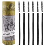 LOONENG Willow Charcoal Sticks, Natural Willow Charcoal for Artists, Beginners or Kids of All Skill Levels, Great for Sketching, Drawing and Shading, Approx 5-7mm in Diameter, Pack of 25