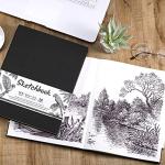 Sketchbook - Hardcover Sketch Pad, 8.5" x 11", Durable Sketch Book for Professional Adults, Artists and Amateurs, 68 lb/110 GSM, 58 Sheets, Use with Pens, Pencils, Sketching Stick