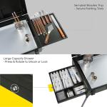 MEEDEN PRO French Easel Box: 21lb/9.5kg Heavy Duty Plein Air Sketchbox Easel for Oil Painting - Boxwood Folding Artist Easel with 4 Aluminum Legs & Storage Drawer for Adult Studio Painting