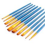 Transon 20pcs Bulk Artist Paint Brush Set for Acrylic Watercolor Gouache Hobby Craft Face Painting Blue