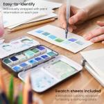 Arteza Watercolor Paint Set with Water Brush, 12 Watercolor Half Pans in Ocean Tones, Semi Moist, Art Supplies for Painting Stunning Seascapes