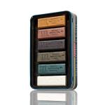 Derwent Tinted Charcoal XL Blocks 6 Tin, Set of 6, 60mm Extra-Large Block, Naturally Water-soluble, Ideal for Sketching, Drawing and Expressive Mark Making, Professional Quality (2306177)