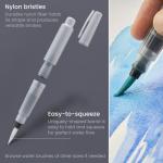 Arteza Watercolor Paint Set with Water Brush, 12 Watercolor Half Pans in Ocean Tones, Semi Moist, Art Supplies for Painting Stunning Seascapes