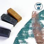 Derwent Tinted Charcoal XL Blocks 6 Tin, Set of 6, 60mm Extra-Large Block, Naturally Water-soluble, Ideal for Sketching, Drawing and Expressive Mark Making, Professional Quality (2306177)