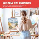 Simetufy 12 Pack 12x16 Inch Large Canvas Boards for Painting Flat Canvas Panels, Gesso Primed Acid-Free 100% Cotton for Acrylic Oil Watercolor Tempera Paint