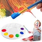 Zalduig Paint Tray Palettes, 6 Pack, Painting Supplies, Painting Palette for Kids, Plastic Palette