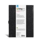 KINGART Professional Hardcover Sketchbook Journal – 8.5 x 11 Inch, 80 Sheets (160 Pages) – 70 lb (110 GSM) Acid-Free Heavyweight Paper – Black Bound Notebook for Wet and Dry Media Drawing
