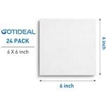 GOTIDEAL Canvases for Painting, 6x6 inch of 24, Professional Primed White Blank Flat Canvas Panels- 100% Cotton Artist Canvas Boards for Acrylics Painting, Oil Watercolor Tempera