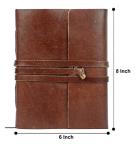 KomalC Handmade Leather Journal | Writing Diary | Bound Daily Notepad For Men & Women Unlined Paper Medium, writing pad gift for artist, sketch