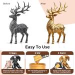 Nicpro Acrylic Paint Metallic, 6 Colors Gold, Silver, Copper, Brass, Bronze, DeepGold, 24oz/720ml Gold Leaf Paint, Non Toxic, Non Fading Paints for Art Painting, Handcrafts, Ideal for Multi-surface