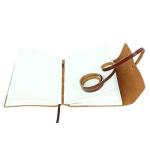 KomalC Handmade Leather Journal | Writing Diary | Bound Daily Notepad For Men & Women Unlined Paper Medium, writing pad gift for artist, sketch