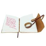 KomalC Handmade Leather Journal | Writing Diary | Bound Daily Notepad For Men & Women Unlined Paper Medium, writing pad gift for artist, sketch
