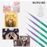 Detail Paint Brushes, Ultra Fine Tip Thin Brush for Fine Detailing & Art Painting, Acrylic Watercolor Craft Rock Face Painting Nail Art Striping etc.