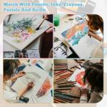 150 Sheets Watercolor Paper, Cold Press 8.5"x11" Water Color Paper Pad Bulk 110 lb/230 GSM Thick Textured Cotton Paint Paper for Watercolorist Painting Drawing Artists Adults