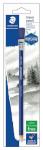 STAEDTLER Eraser Pencil with Brush, White, Blue, 1 Count (Pack of 1)