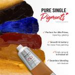 Portrait Palette by ZenART - Old Masters' colors - Professional Oil Paint Set - 8 x Large 1.7 fl Oz (50ml) Tubes - Non-Toxic, Highly Pigmented, Creamy, Lightfast Oil Paints for Eco-Conscious Artists