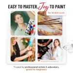 Portrait Palette by ZenART - Old Masters' colors - Professional Oil Paint Set - 8 x Large 1.7 fl Oz (50ml) Tubes - Non-Toxic, Highly Pigmented, Creamy, Lightfast Oil Paints for Eco-Conscious Artists