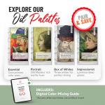 Portrait Palette by ZenART - Old Masters' colors - Professional Oil Paint Set - 8 x Large 1.7 fl Oz (50ml) Tubes - Non-Toxic, Highly Pigmented, Creamy, Lightfast Oil Paints for Eco-Conscious Artists