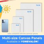 64 Pack 8x10 Inch Canvas Boards for Painting Bulk, Kids Art Novices Blank Painting Canvases, Gesso Primed Acid-Free 100% Cotton Canvas Panels for Acrylic Oil Watercolor Tempera Paint