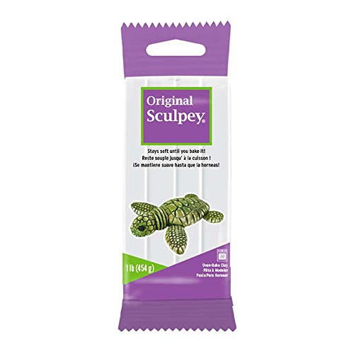 SCULPEY White Oven Bake Clay 454g Box