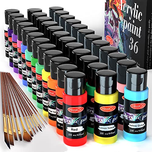 36-Piece Non-Toxic Acrylic Paint Set