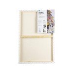 KINGART 810-2 Large White 24" x 36" Stretched Artist Canvas, Pack of 2, Gesso Primed - 100% Cotton Rectangular Canvases, 5/8" Profile, Art Supplies for Oil and Acrylic Painting