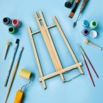 Juvale 12 Pack 13.8-inch Table Top Easels for Painting and Canvas - Wooden Holder Stand for Kids and Artists