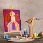 Juvale 12 Pack 13.8-inch Table Top Easels for Painting and Canvas - Wooden Holder Stand for Kids and Artists