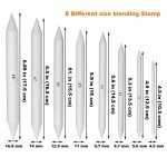 EuTengHao 22 Pieces Blending Stumps and Tortillions Set With 2 Sandpaper Pencil Sharpener, 1 Pencil Extension Tool and 1 Eraser for Student Sketch Drawing Accessories School Supplies