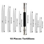 EuTengHao 22 Pieces Blending Stumps and Tortillions Set With 2 Sandpaper Pencil Sharpener, 1 Pencil Extension Tool and 1 Eraser for Student Sketch Drawing Accessories School Supplies