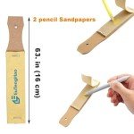 EuTengHao 22 Pieces Blending Stumps and Tortillions Set With 2 Sandpaper Pencil Sharpener, 1 Pencil Extension Tool and 1 Eraser for Student Sketch Drawing Accessories School Supplies