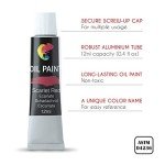 Zenacolor Oil Paint Set 48 x 12mL (0.4Oz) Pack of 48 Tubes of Oil Paints for Canvas Painting