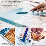 ARTEZA Stretched Canvas, 5 x 7, 8 x 10, 11 x 14, 12 x 16, 16 x 20 Inches, Multipack of 10, Blank White Canvas for Acrylic, Oil and Gouache Painting