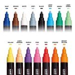 15 Posca Paint Markers, 3M Fine Posca Markers of Acrylic Paint Penswith Reversible Tips | Posca Pens for Art Supplies, Fabric Paint, Fabric Markers, Paint Pen, Art Markers