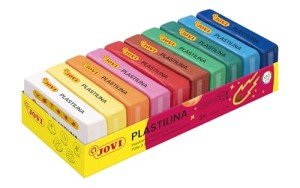 Jovi - Non Drying Modeling Clay, Endlessly Reusable Plasticine, Set of 10 Bars, Each 1.75oz, Non-Toxic and Gluten-Free, for Arts and Crafts Projects