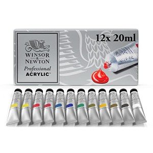 Winsor & Newton Artists' Acrylic Color 12-Tube Set, 20ml