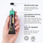 ARTEZA Acrylic Paint Set of 24 Tubes (0.74 oz, 22 ml) Non Toxic Acrylic Artist Paints, Heavy Body Acrylic Paint Art Supplies for Canvas Painting