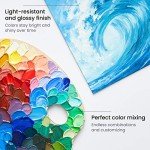 ARTEZA Acrylic Paint Set of 24 Tubes (0.74 oz, 22 ml) Non Toxic Acrylic Artist Paints, Heavy Body Acrylic Paint Art Supplies for Canvas Painting