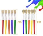 Anezus Large Chubby Paint Brushes Round and Flat Preschool Paint Brushes for Washable Paint Acrylic Paint For Toddler , 10Pcs