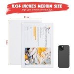 Simetufy 32 Pack 11 x 14 Inch Canvas Boards for Painting Pre-Primed White Blank Paint Canvas for Acrylic, Oil Paint, 100% Cotton, Acid Free