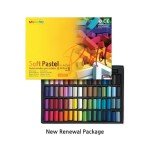 MUNGYO Soft Pastel Set – 64 Vibrant Colors for Artists | Smooth & Blendable | Square Shape