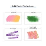 MUNGYO Soft Pastel Set – 64 Vibrant Colors for Artists | Smooth & Blendable | Square Shape
