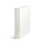 KINGART 808-4 White 18" x 24" Stretched Artist Canvas, Pack of 4, Gesso Primed - 100% Cotton Rectangular Canvases, 5/8" Profile, Art Supplies for Oil and Acrylic Painting