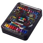 Posca Pastels, Premium Art Set of 24 Wax Pastels, Art Supplies for Home and School | Luxury Crayons for Adults
