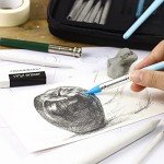 COLOUR BLOCK 30pcs Sketching Tool Set with Soft Pastels Drawing Art Blenders, Blending Stumps, Tortillions, Sandpaper, Sketch Pencil Extender, Rubber Pens