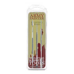 The Army Painter Clay Sculpting Tools - Set with Three Double Ended Stainless Steel Dab Tool, Polymer Clay Tools for Modeling Plastic, Resin, and Metal Miniatures - Green Stuff Putty Tool Clay